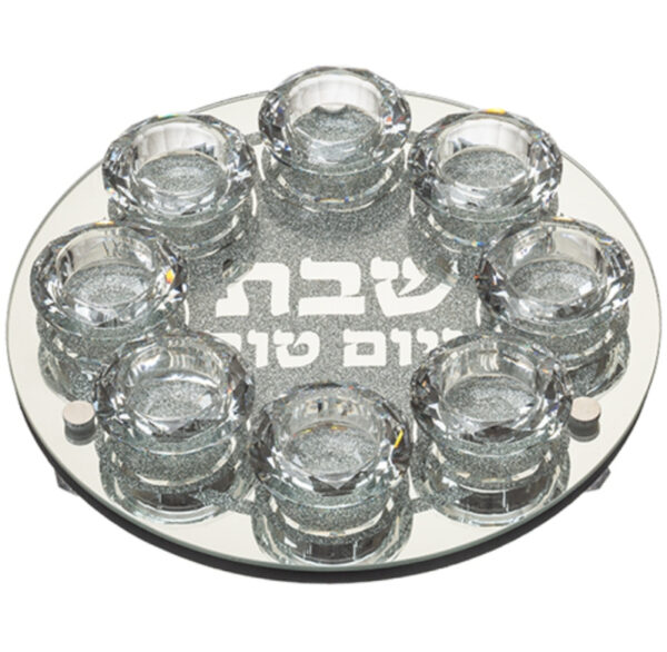 במות זכוכית מהודר 8 ראשים קריסטל